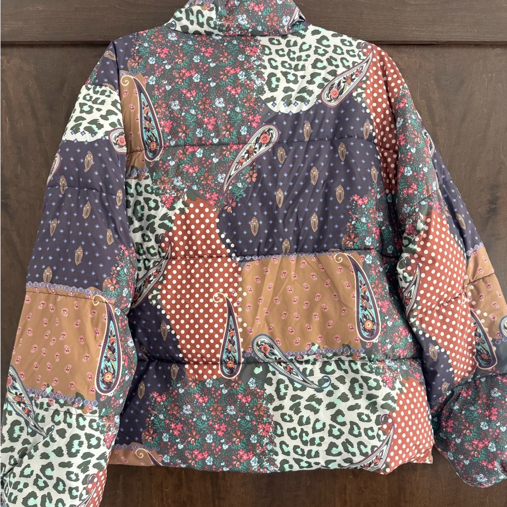BDG Colorful Patchwork Puffer Jacket - image 2